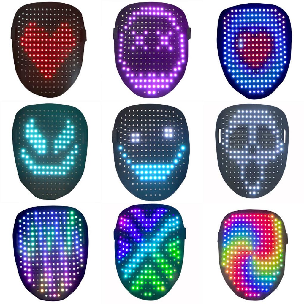 LED Mask Gesture Glowing Mask Face Changing Sensing Party Performance Atmosphere Props