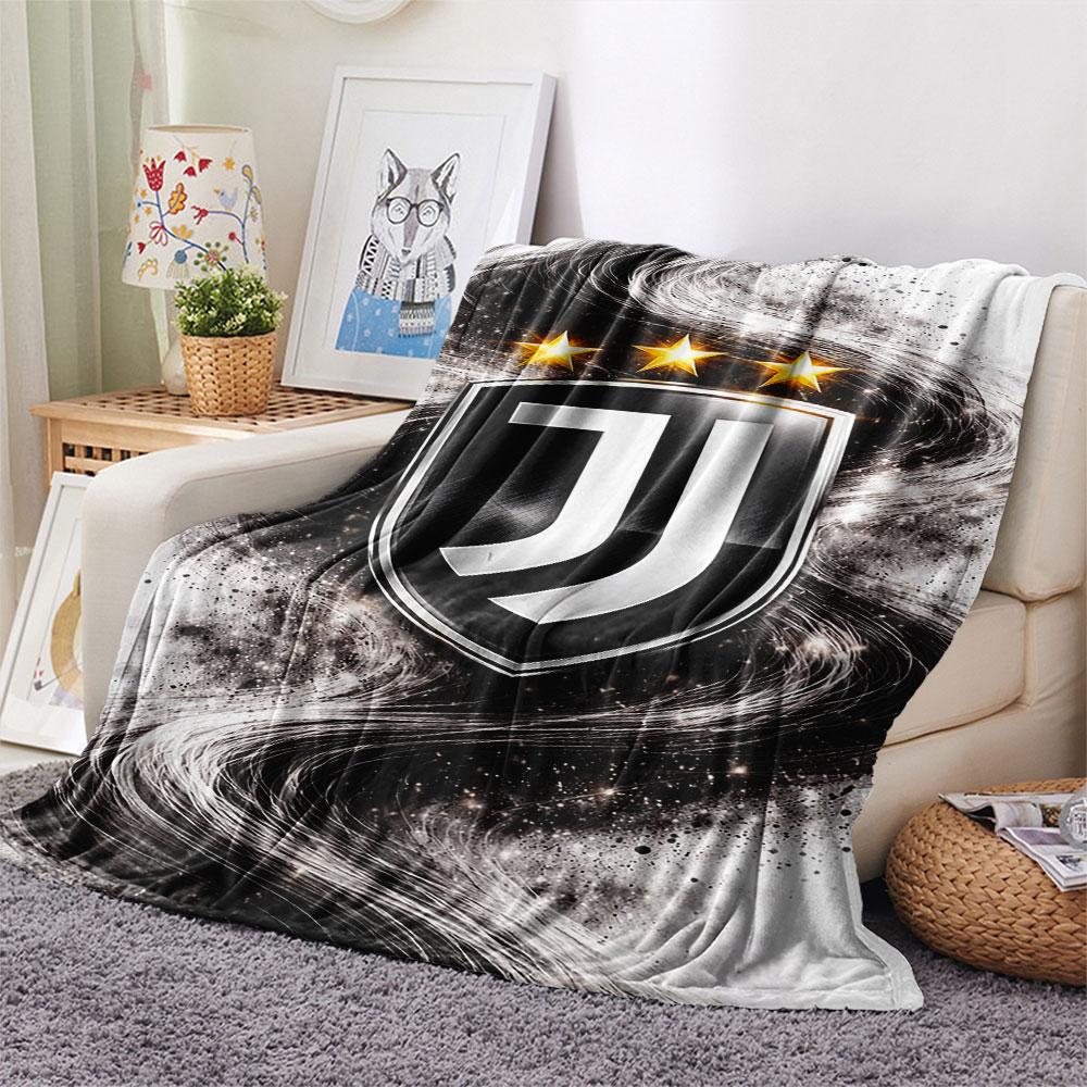 1PC Juventus Football Club Patterned Flannel Blanket Suitable For All Seasons for Home Decor Warmth and Comfort Gifts Holiday Present