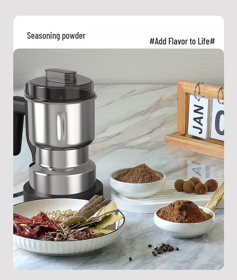 Elektrische Kaffeemühle aus Edelstahl 110V/220V: Multifunktionaler Haushaltszerstäuber zum Pulverisieren