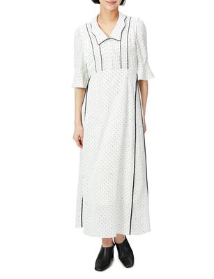 Piping Design Print Dress SWFO221053 DOT 0 [Sneider] Women's