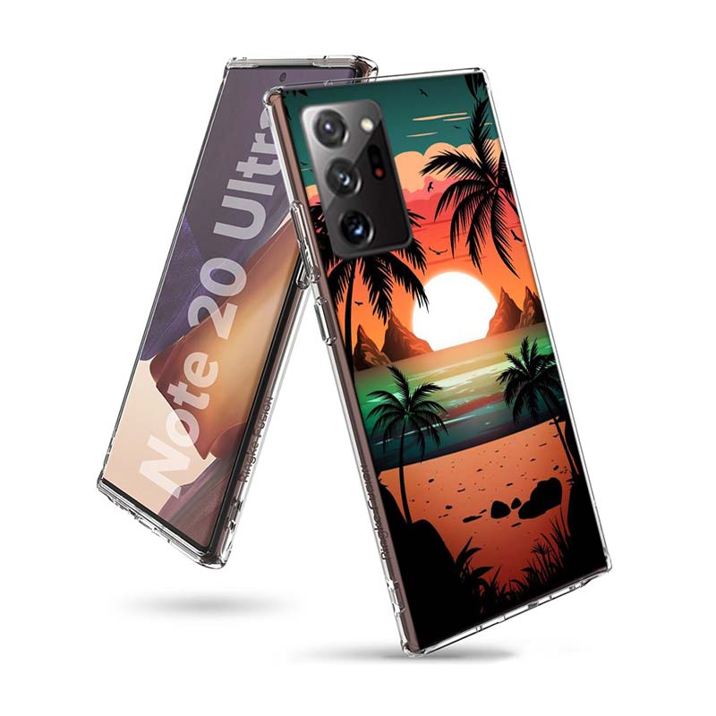 Beautiful Seaside Coconut Trees Phone Case for Samsung A55 A35 A25 A15 A07 A05S A16 A17 A26 A36 A37 A56 A57 Galaxy Note 20 10 A5
