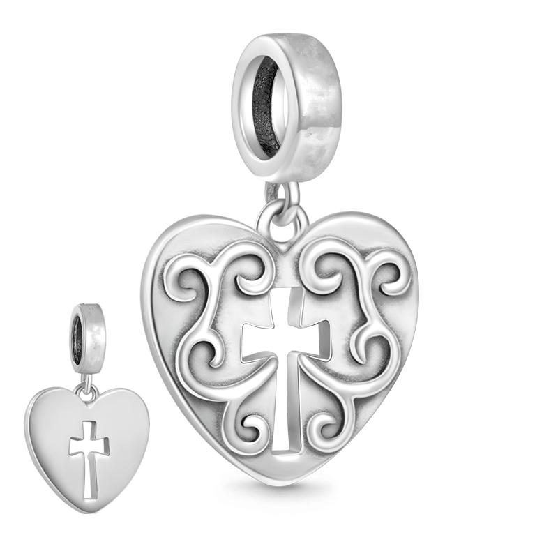 Diy Women Jewelry Gifts Sparkling Hearts Series Charms Leveled Hearts Openwork Mom&Heart Beads Fit Original Bracelet Accessories