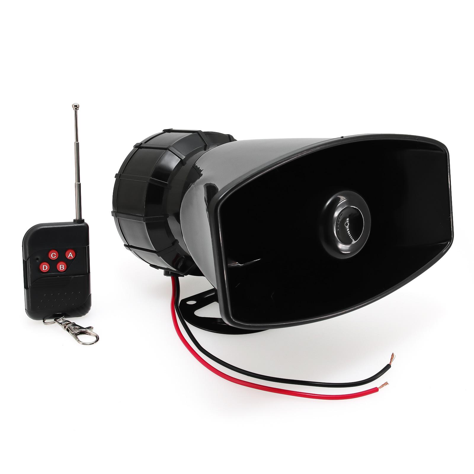 

Автоаксессуары Многотональный 7 звуков 130 дБ Автомобильная сигнальная сигнализация Пневматический гудок Беспроводная электронная полицейская пожарная сирена Громкоговоритель 12 В 100 Вт