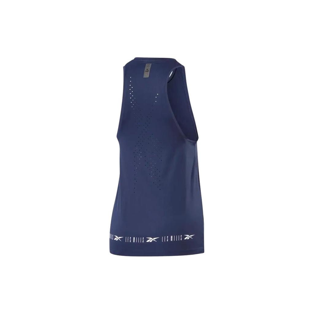 Reebok Lm Perforated Tank Top Women Tops Navy-Blue GE1022