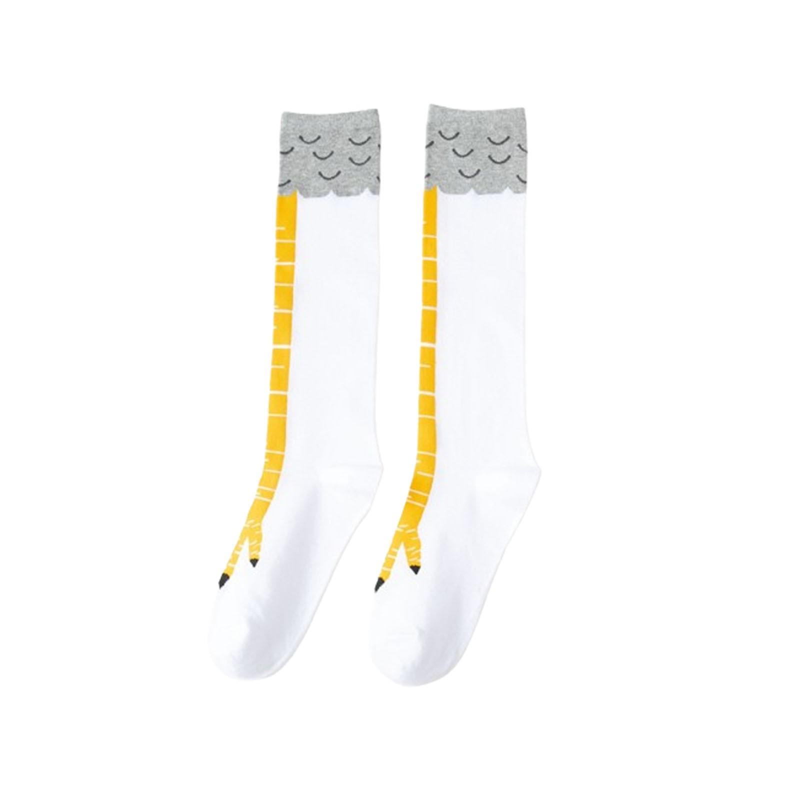 

Chicken Feet Socks Summer Thin Chicken Feet Socks Women s Fitness Sports Slimming Long Socks One Size білий