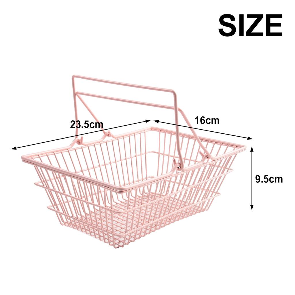 Rack Storage Basket Pink Desktop Finishing Cosmetics Jewelry Container