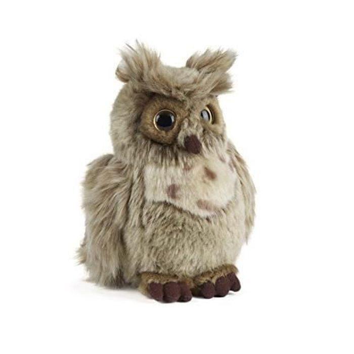 Peluche - LIVING NATURE - Hibou brun moyen - 17 cm - Intérieur - Enfant