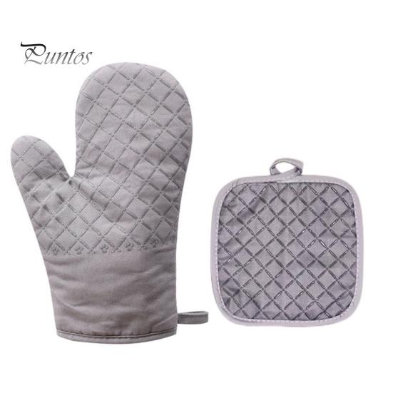 

Термостойкие прихватки и набор прихваток для кастрюль, изоляционные перчатки с петлей для подвешивания, нескользящая силиконовая поверхность, кухонные принадлежности для приготовления пищи, выпечки, барбекю A серый