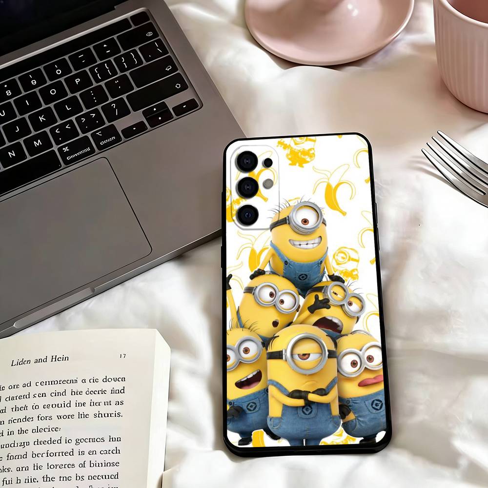 Cute M-MinionT Phone Case For Samsung S25,S24,S21,S22,S23,S30,Ultra,S20,Plus,Fe,Soft Silicone Black Cover