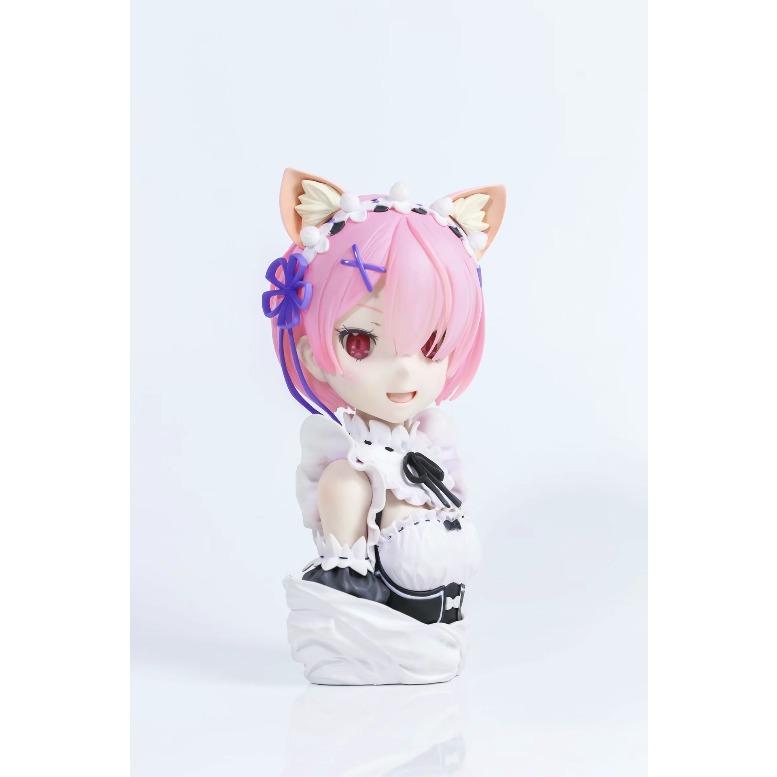 A different world life from scratch, cat ears, busts, Ram, Rem, Rem, model boxed figures