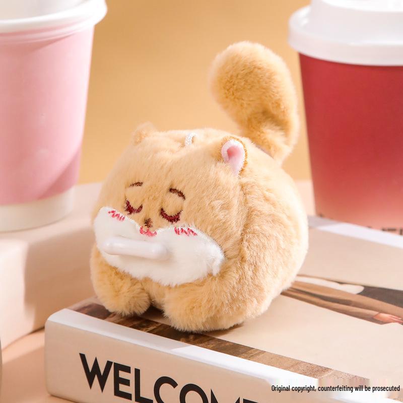 Wagging Tail Puppy & Meowing Cat Plush Toy Pendant