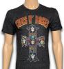 Guns N' Roses Distressed Cross Heather Black Brand New Officially Licensed Shirt Unisex T-Shirt