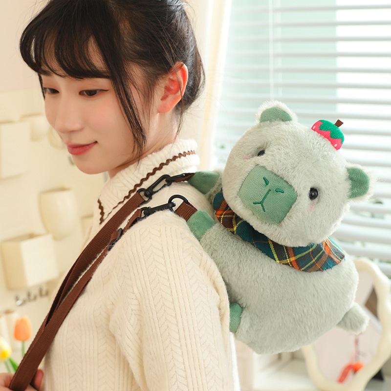 Capybara Plush Backpack for Kids - Cute Doll Toy