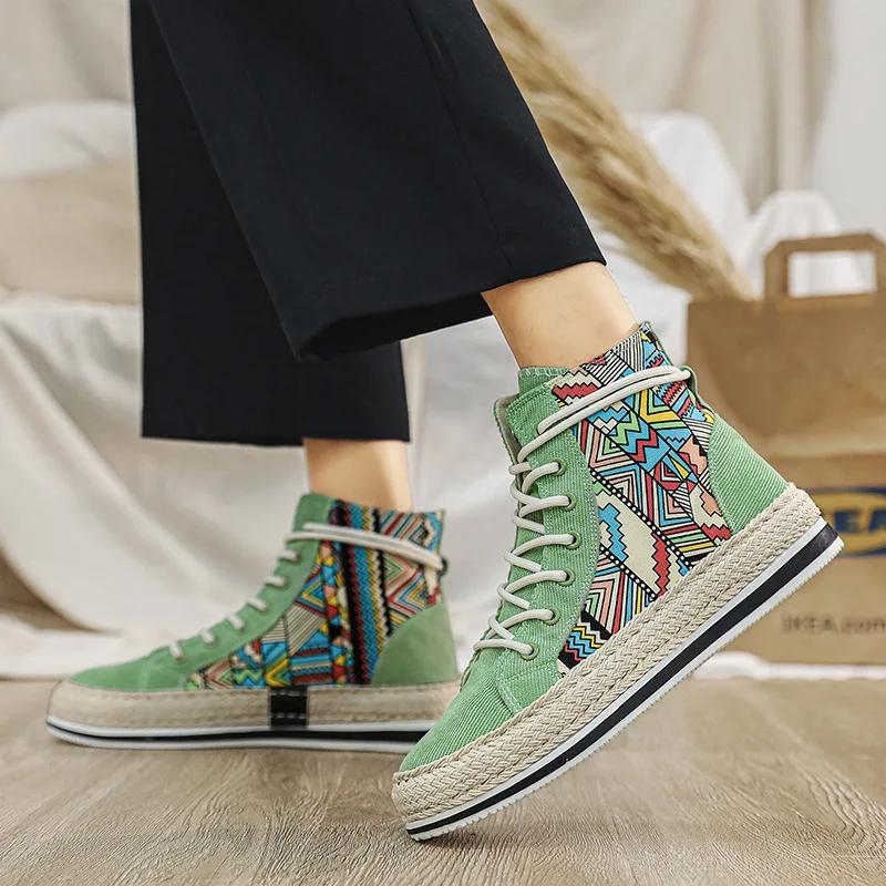 Модные весенние удобные кроссовки мужские парусиновые туфли дышащие крутые уличные туфли — фото 6