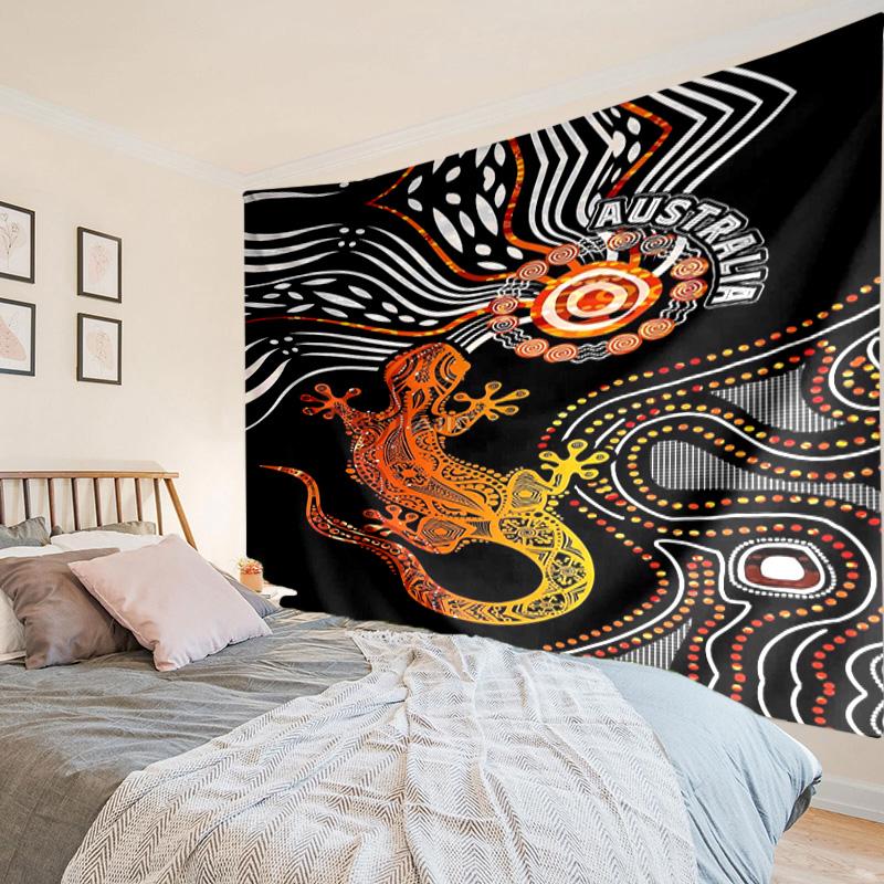 Australische Aborigine-Kunstmuster Wandteppich Raumdekoration Wandbehang für Wohnzimmer Schlafzimmer, Wohnheim, Geburtstags- und Weihnachtsgeschenke