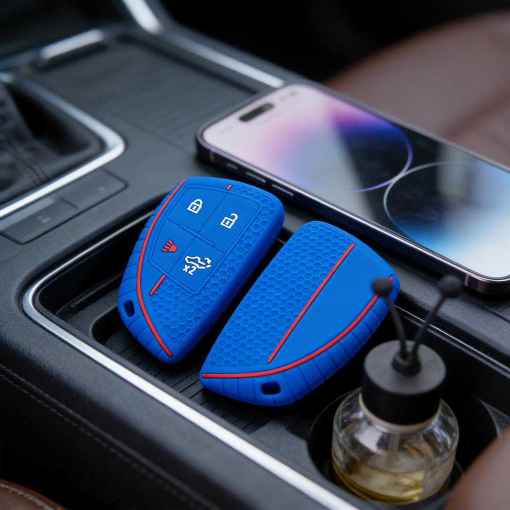 Silicone Car Key Case Protector for Buick Envision Plus Avenir S Chevrolet Soft Rubber Remote Cover Holder Shell Accessories