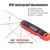 Food Thermometer Folding Waterproof Electrical Meat Thermometer Probe Quick Temperature Measurement for Grill Cooking