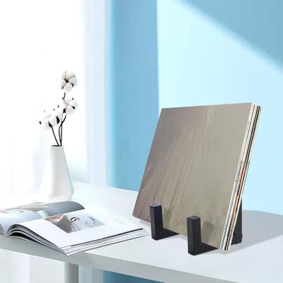 Schwarzer Schallplattenständer Halter Minimalistischer Retro Schallplattenständer Robuster Metall Schallplattenorganizer für Schallplatten Fotos Kosmetik