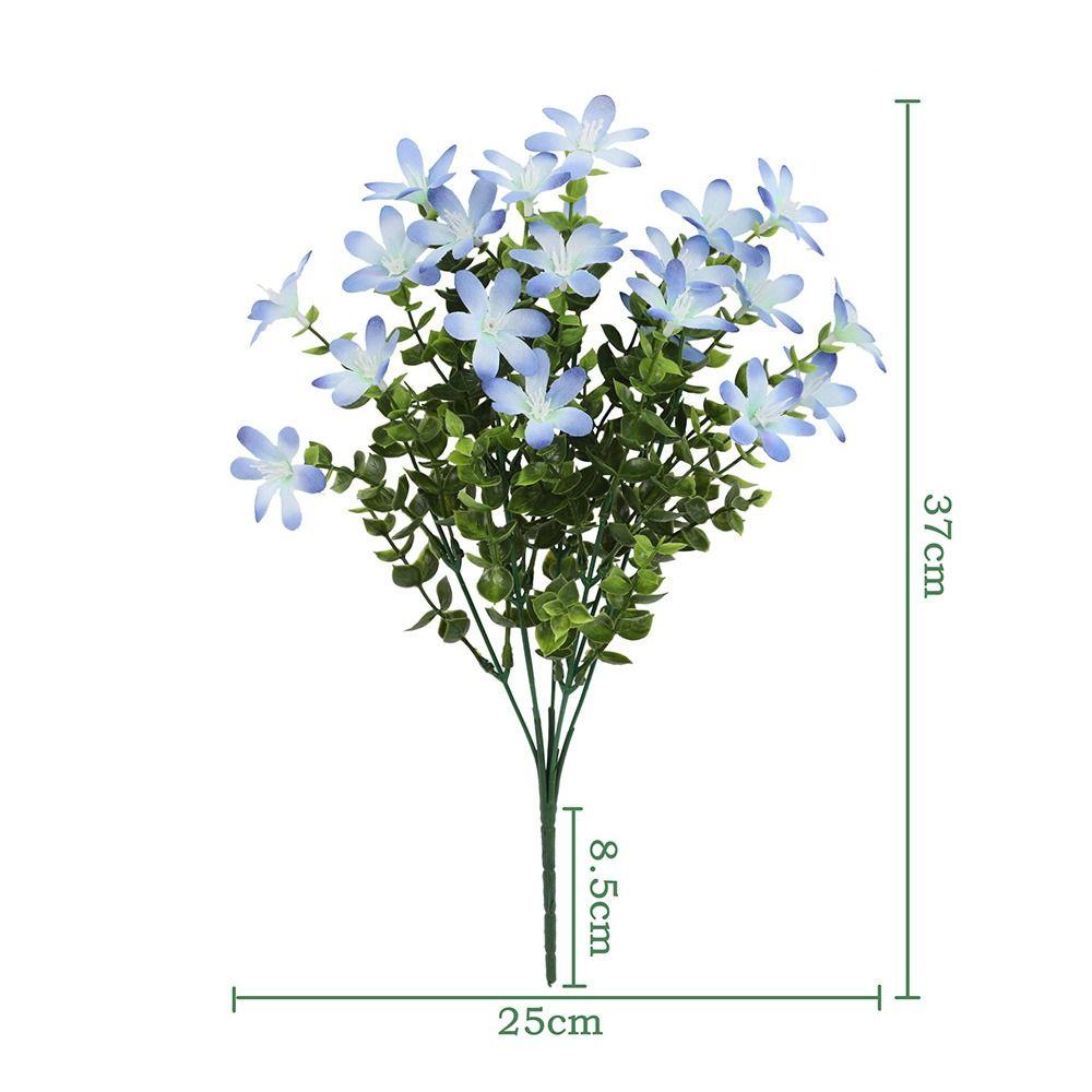 Multicolor Simulation Flower Silk Petals Faux Flower Desktop Ornament