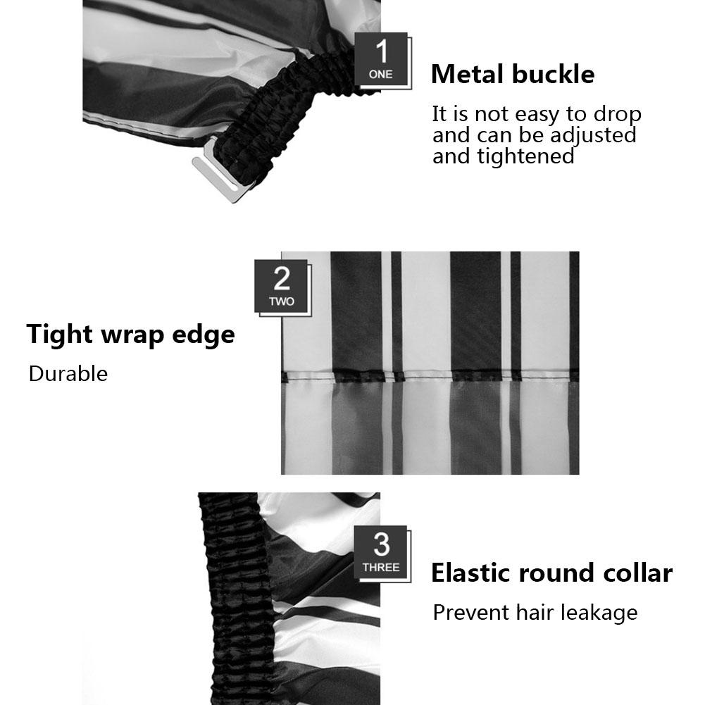 Professional Hairdressing Apron Barber Shop Breathable Hair Cutting Gown Cape (Black)