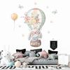 Adesivo Murale Mongolfiera Coniglio Cartone Animato Decorazione Stanza Camera da Letto Bambini Bambino Carta da Parati Nordica Decalcomanie Murali Animali Coniglio Carino