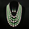 Modern Multi Strand Imitation Pearls Jewelry Set With Coordinating Earrings Sturdy Stylish Accessory Collection