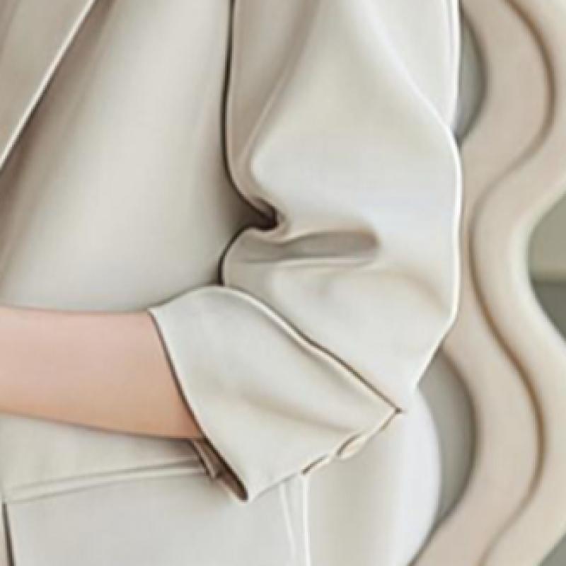 Klache Basic Loose Fit Jacket Cream Up To Size 77 B4f0007