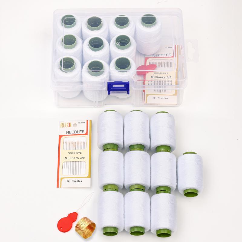 Portable Sewing Kit: High-Quality Needle & Thread Set with Storage Box for Home & Dorm Use
