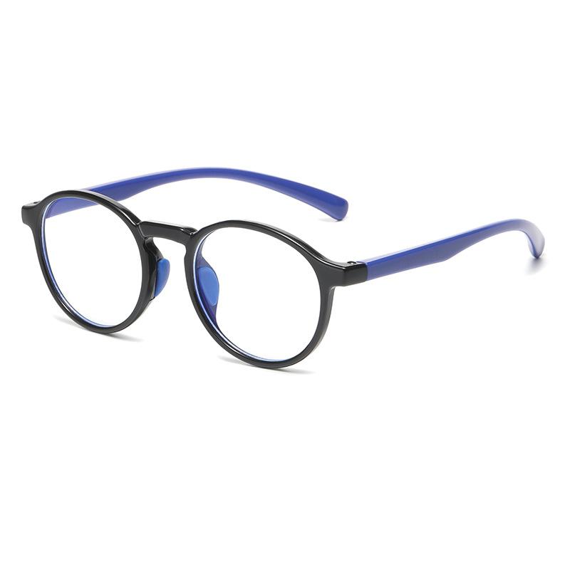 7338 New Anti-Blue Light Children'S Fashion Frame Flat Glasses 2025 Silicone Nose Pad Pc Frame Boys And Girls Glasses