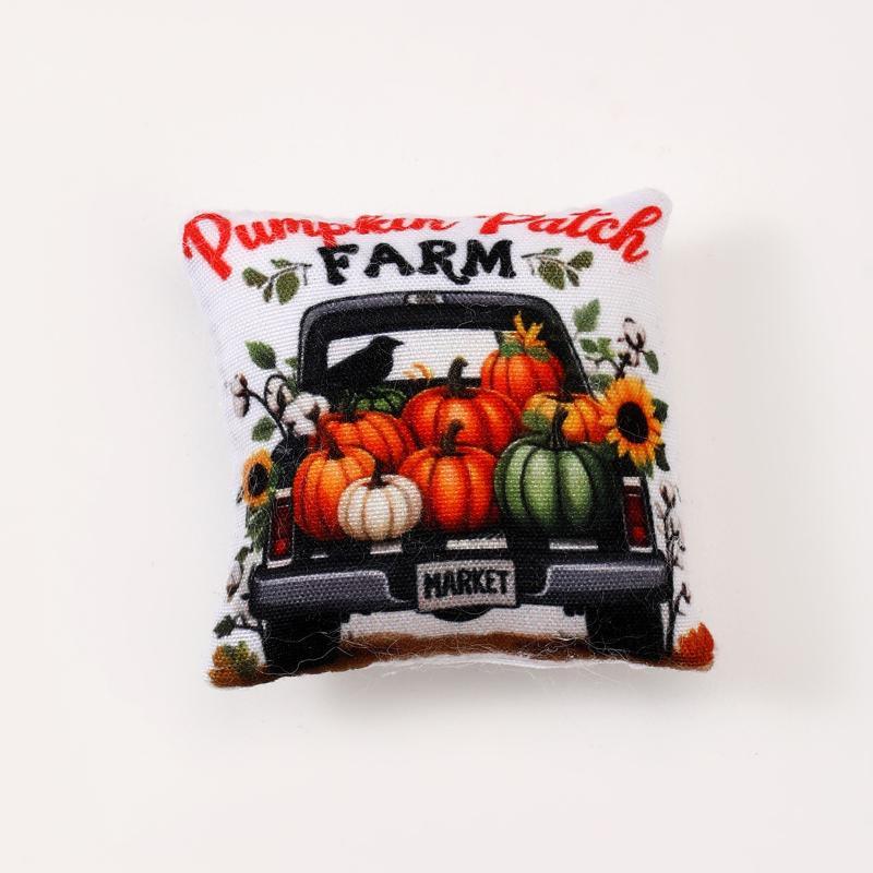 Miniature Dollhouse Halloween Ornament 1Pcs Pumpkin Ghost Pillow Tiny Decor for Doll House Party Scene Gifts