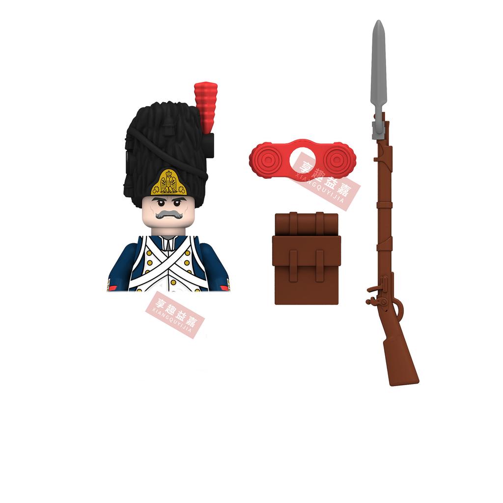 Military affairs Napoleon French Cuirassier Dragoon Building Blocks Model Bricks mini Action toy Figures Toy gift for children