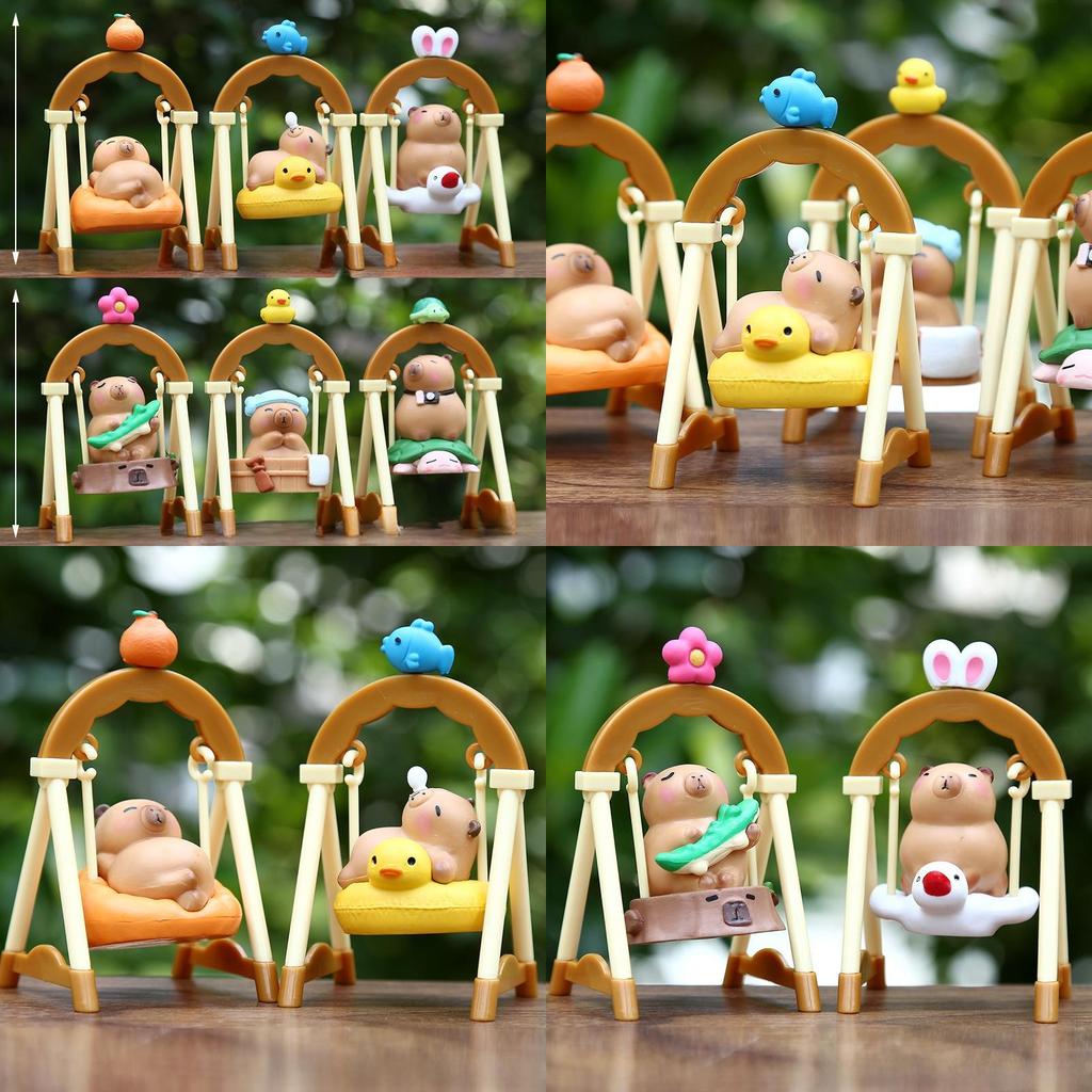 Capybara Swing Model Pvc Animal Toy For Home Or Office Display Collectors Item