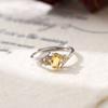 Jewelry S925 Sterling Silver Ring Women's Adjustable Ring Natural Garnet Crystal Premium Hand Jewelry