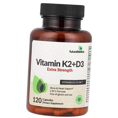 Vitamina K2 și D3, Vitamina K2 + D3 Extra Putere, FutureBiotics (36419005)