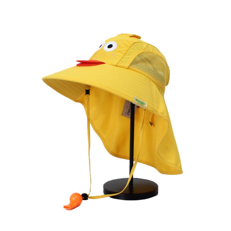 Manufacturer Designed Long-brim Children Bucket Hat Cap Fisherman Kid Hat Sun Fishing Cap Big Brim Kids Bucket Hat Beach 54cm for kid