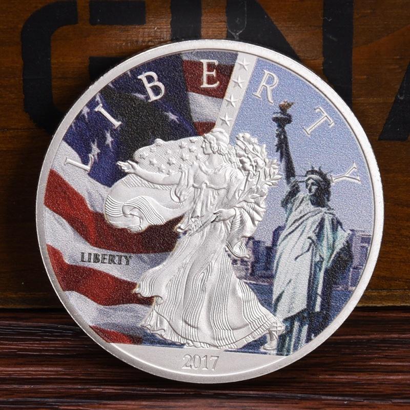 Buy 1pc Statue of Liberty Eagle Commemorative Coin Collection Gift at