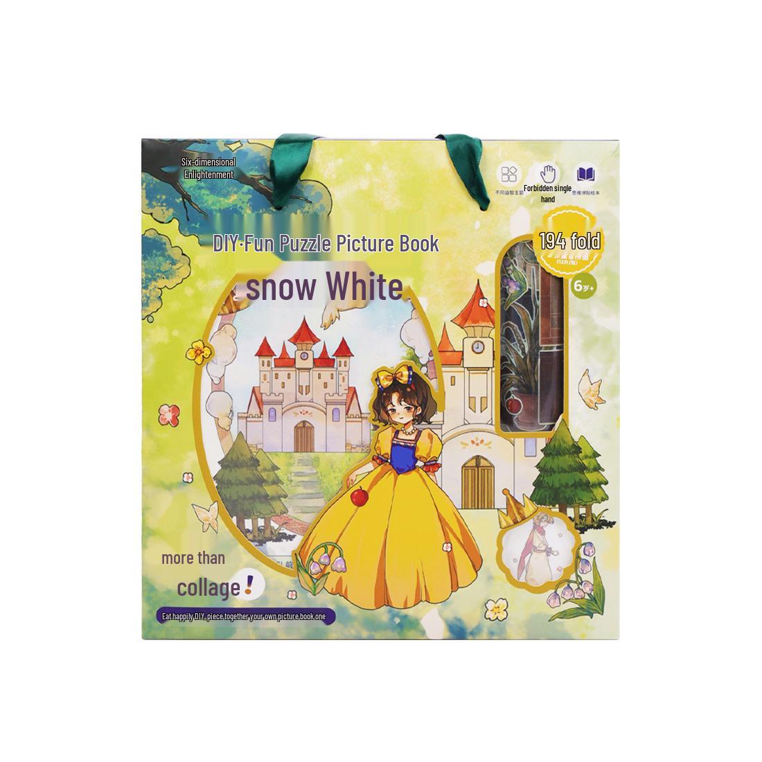 

3D Книга-пазл «Сказка»: Белоснежка - Креативные DIY наклейки и развивающий подарок для детей