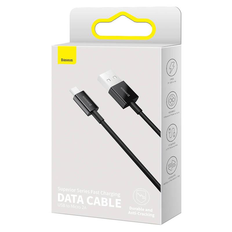 Kabel Usb Do Micro Usb Baseus Superior Series, 2A, 2M (Czarny)