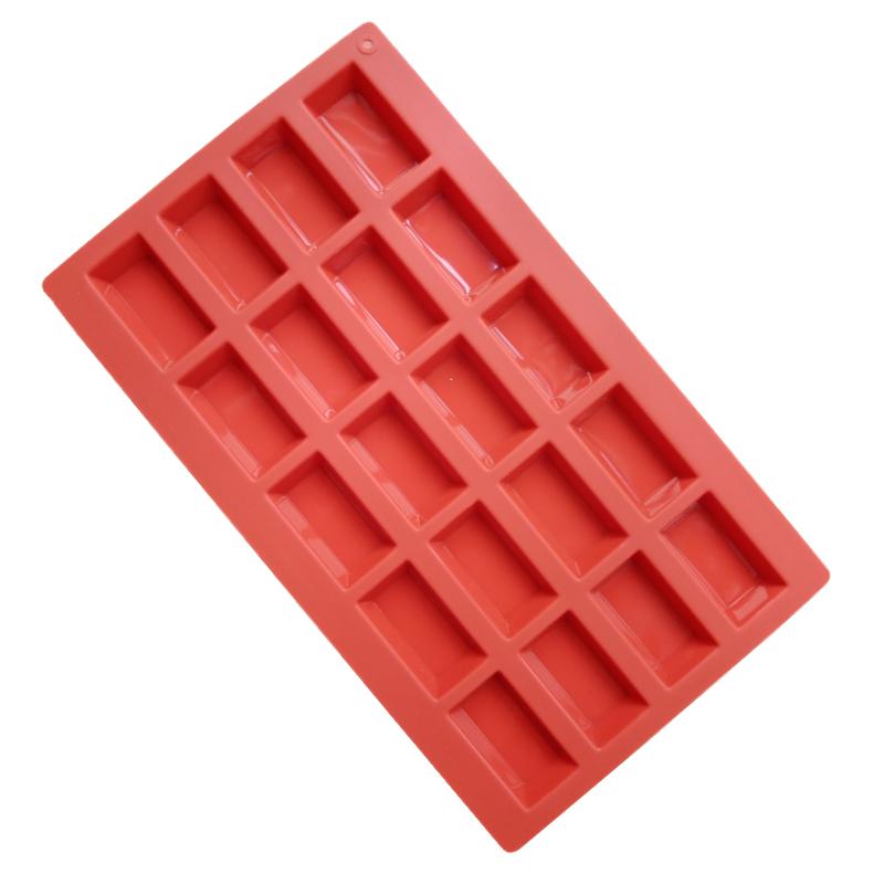 1Pc Baking Tools 20 /9-Cavity Financiers Mold Silicone Mold Red Dessert Tool Pastry Accessories Chocolate Molds, Silicone Pastry