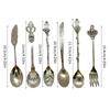 Antique Teaspoons Set With Ergonomic Handle 6 Piece Crystal Zincs Alloy Rustproof Coffee Spoons Kitchen Accessories