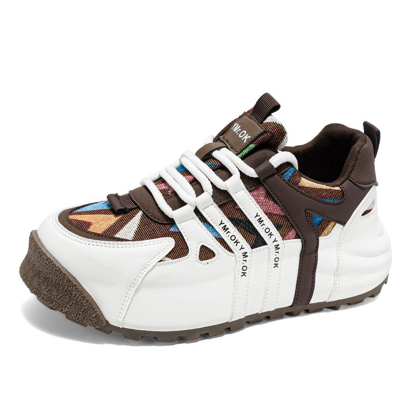 

Модные кроссовки Мужская обувь Белые кроссовки на платформе Вулканизированная обувь Для мужчин Хорошее качество Уличный стиль Повседневные брендовые кроссовки Мужские 44 коричневый