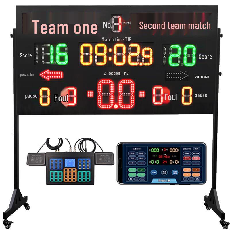 Lieyi Portable Wireless Electronic Scoreboard with 24-Second Timer