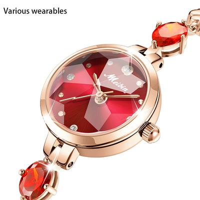 Módní náramek Styl Všestranné dámské quartzové hodinky Rose Gold Moderní hodinky Voděodolný náramek pro ženy