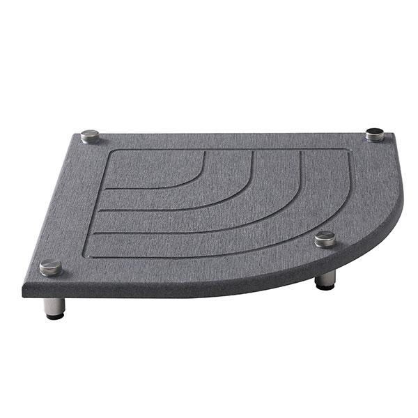 

Fan-Shaped Water Absorbing Stone Drying Tray Mat Kitchen Sink Organizer Vanity Dispenser Sponge Holder Bathroom Counter Tray серый