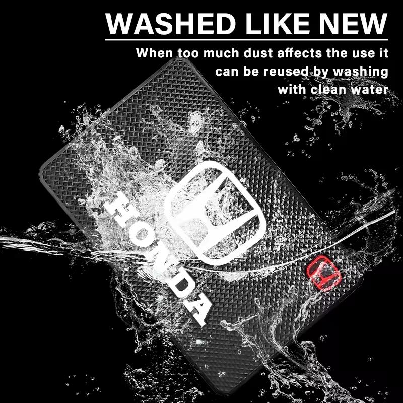 Car Logo Anti Slip Pad Waterproof Phone Glasses Pad Car Accessories for Honda Civic Accord CRV HRV Jazz City Odyssey Jade Vezel