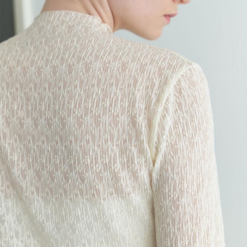 On On Lace Sheer T shirT New6se231