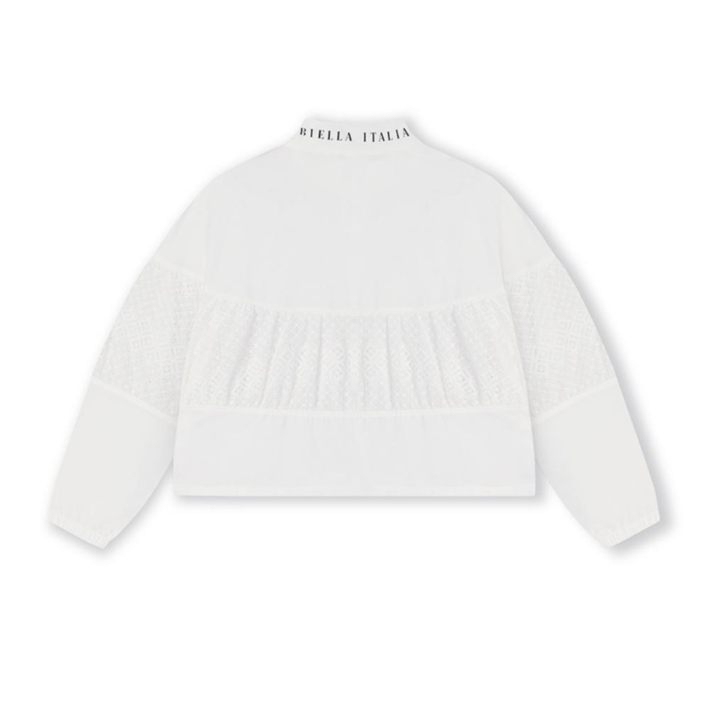 FILA Lifestyle Classic Fashion Zip Long Sleeve Shirt Women shirts White F11W524704F-WT