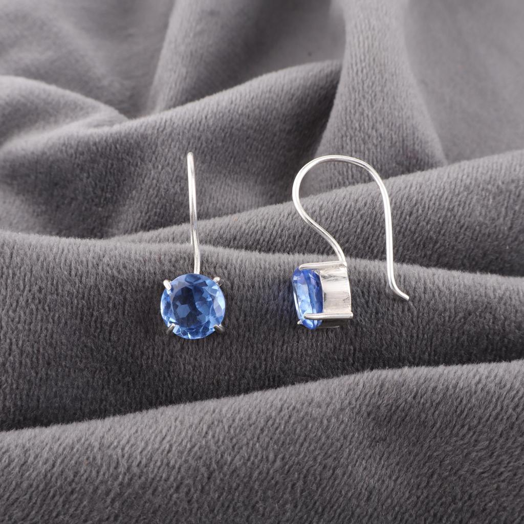 Tansanit Handgemachte Edelstein Ohrringe, 925 Sterling Silber Ohrringe Antik Schmuck, Ohrringe als Verlobungsgeschenk