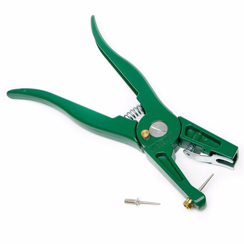 Ear tag pliers Animal Control Device Green Metal ear thorn tongs Swine Cow Sheep Rabbit Identification tool Free shipping