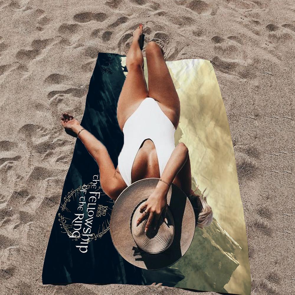 The L-Lord Of The R-Rings Movie Big Microfiber Beach Towels Quick Towel Sand Beach Towels Pool Towel For Travel Swim Pool Yoga